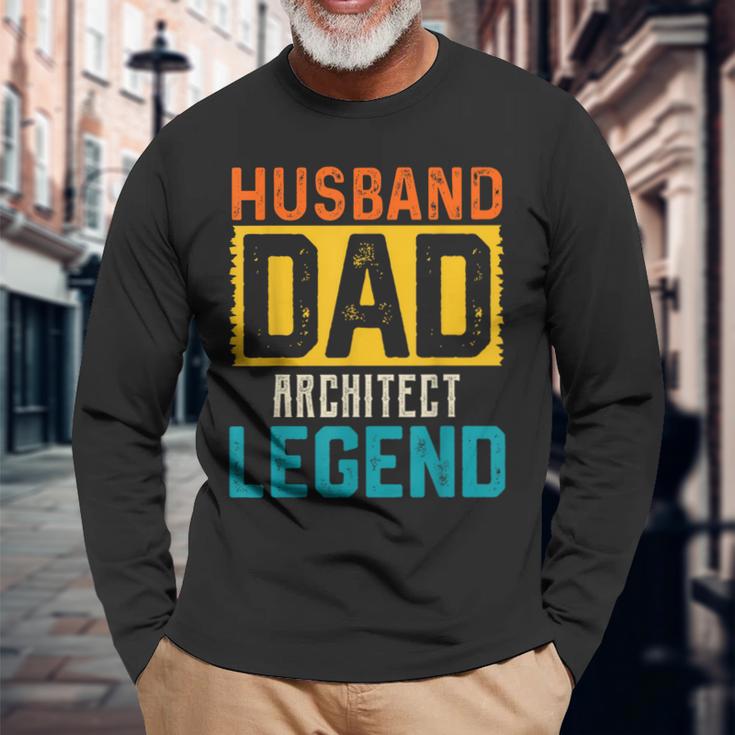 Marito Papà Architetto Leggenda Festa Del Papà Architetti Maglietta a maniche lunghe Regalos para ancianos