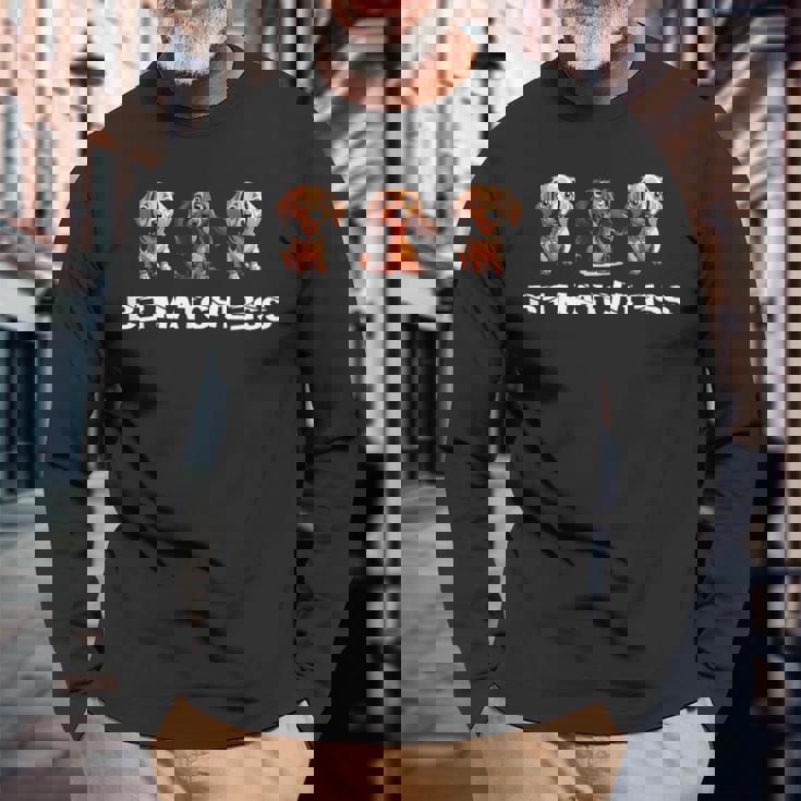 Be Matchless ファニー・ダックスフンド 長袖Tシャツ 高齢者への贈り物