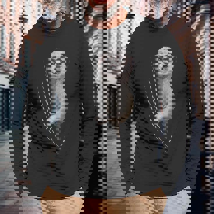 Meerkat Clothes キッズ ギフト アウトフィット ミーアキャット 長袖Tシャツ 高齢者への贈り物