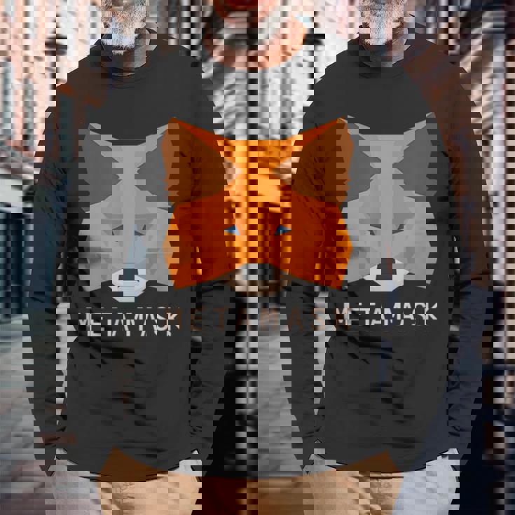 Metamask Fox 安全な暗号財布 Altcoin トークン交換 長袖Tシャツ 高齢者への贈り物