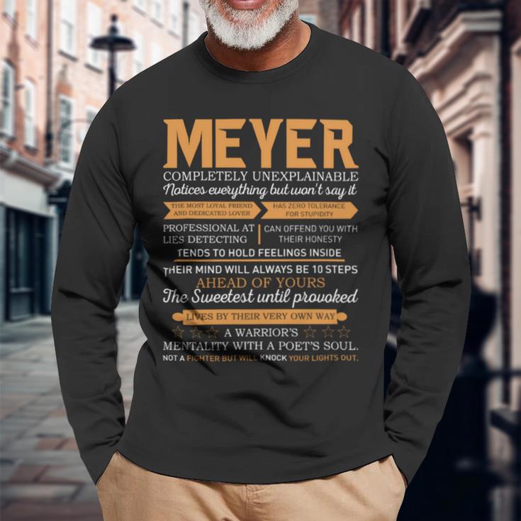 Meyer Completely Unexplainable Notices Everything But Won’T Say It Name Long Sleeve T-Shirt Gifts for Old Men
