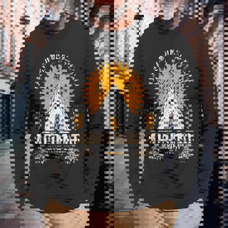 Midsommarurvival Club 怖いホラー サマーフェスティバル 長袖Tシャツ 高齢者への贈り物