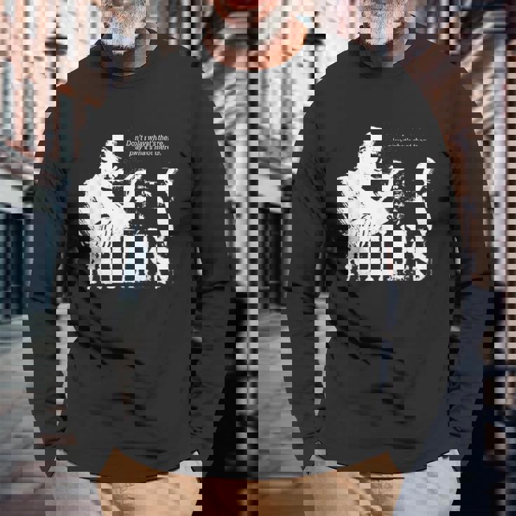 Miles Jazz Wisdom トランペットミュージシャン 1色 長袖Tシャツ 高齢者への贈り物