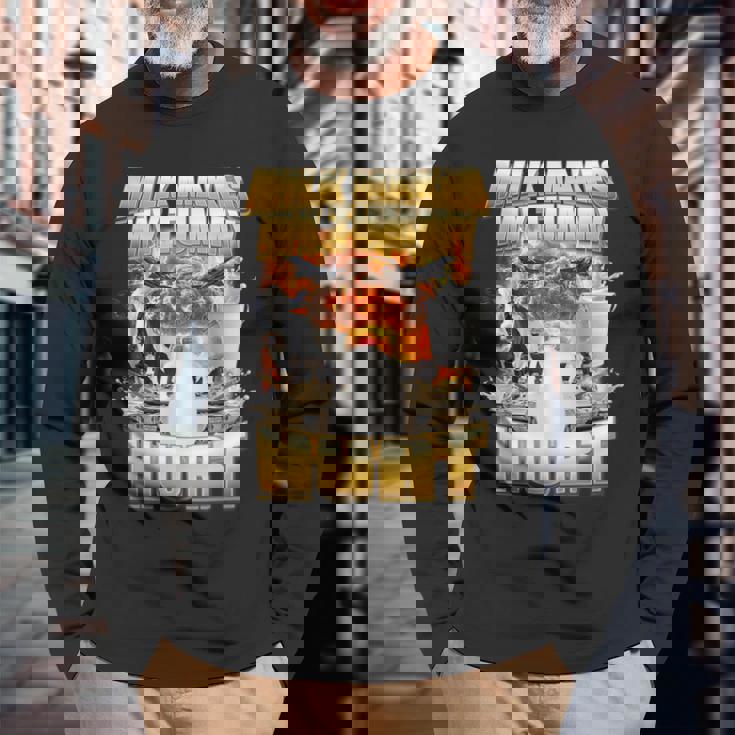 Milk Make My Tammy Hurt Cow Meme 長袖Tシャツ 高齢者への贈り物