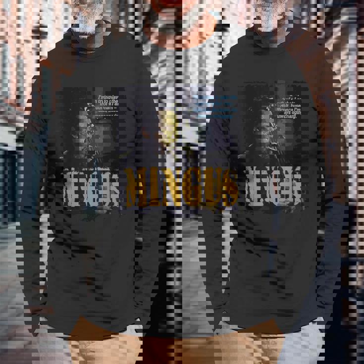 Mingus Jazz Wisdom Bassist ミュージシャン 長袖Tシャツ 高齢者への贈り物