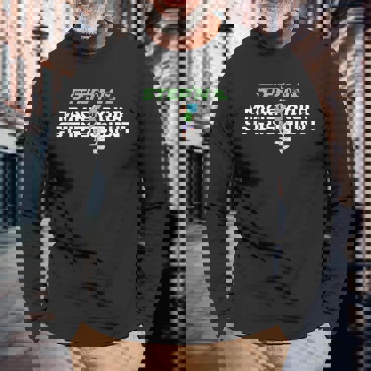 Move2earntepn Web 3 ゲーム 長袖Tシャツ 高齢者への贈り物