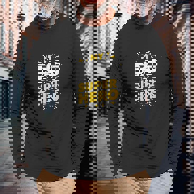 My Dad Is Myuper Hero 長袖Tシャツ 高齢者への贈り物