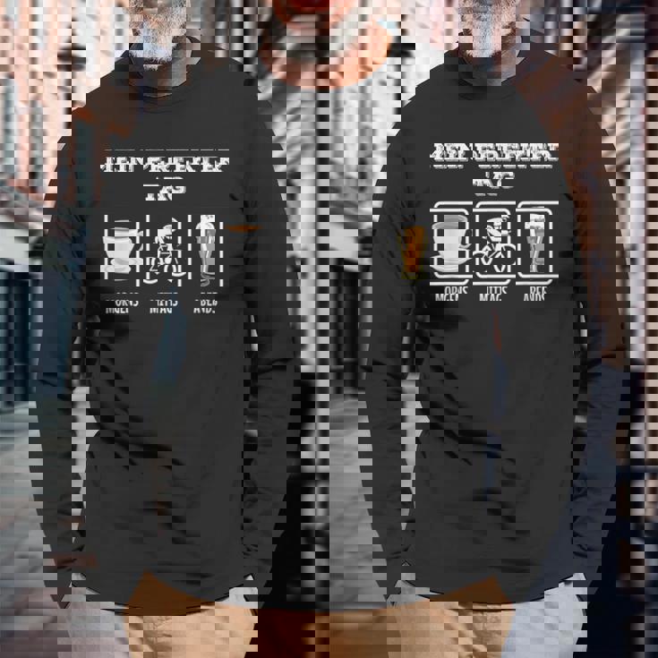 My Perfect Day コーヒー ロードバイク ビール 自転車 長袖Tシャツ 高齢者への贈り物