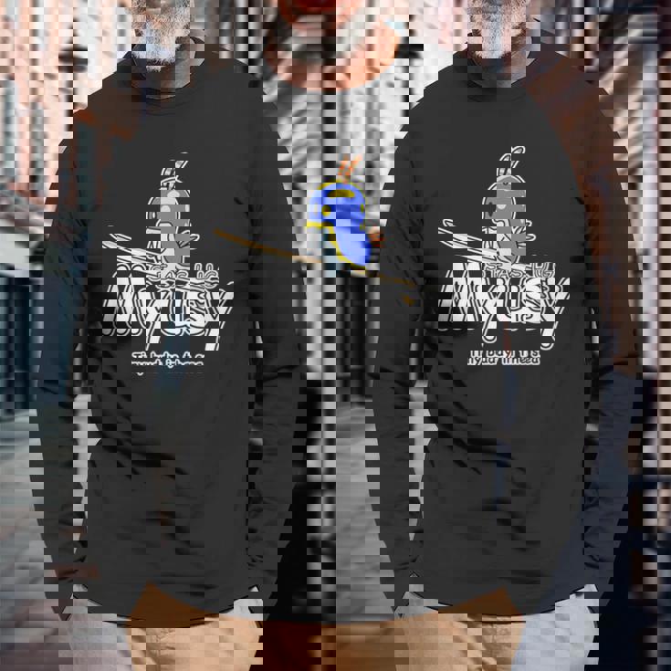 Myusy Wave Waiting 長袖Tシャツ 高齢者への贈り物