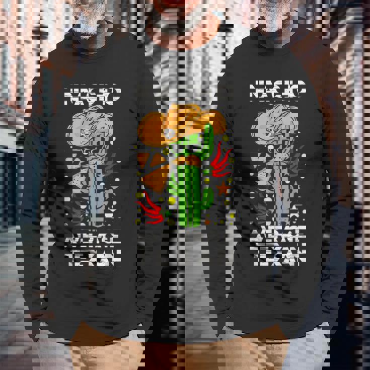 Nacho Average Texan Burrito ベジタリアン ジャラペーニョ タコス ナチョス 長袖Tシャツ 高齢者への贈り物