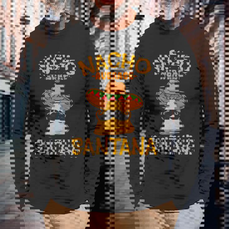 Nacho Averageantana 名前入り 面白いタコス 長袖Tシャツ 高齢者への贈り物