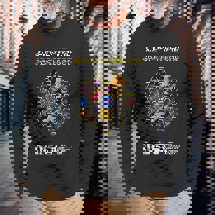 Nasa James Webb スペース望遠鏡 Jwst ワーム インシグニア Esa Csa 長袖Tシャツ 高齢者への贈り物