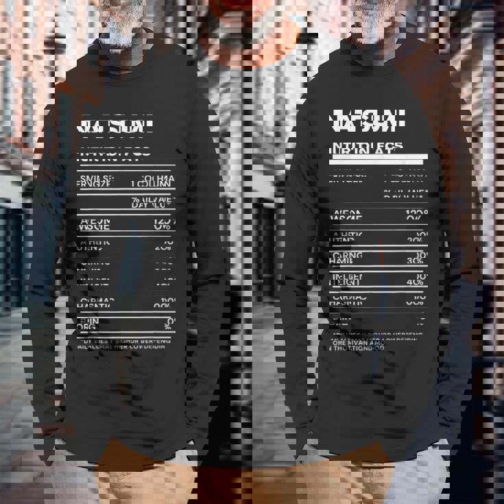 Natsumi 栄養成分表示 長袖Tシャツ 高齢者への贈り物