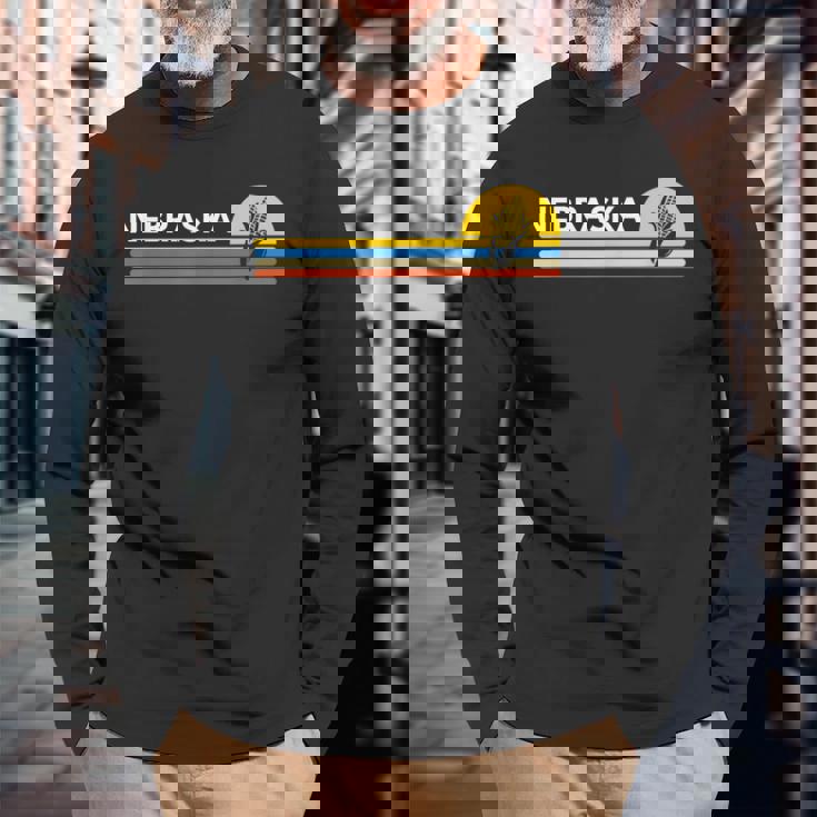 Nebraskaouvenirsintage Retro 長袖Tシャツ 高齢者への贈り物
