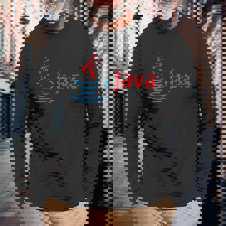 Nerdy Java コンピューター プログラマー プログラム 数学 教師 オタク 長袖Tシャツ 高齢者への贈り物