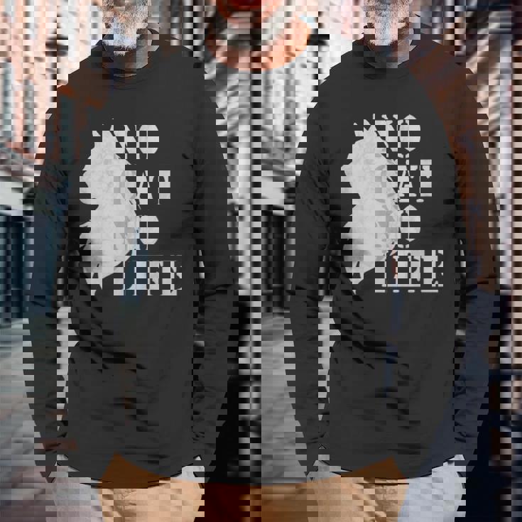 No Cat No Life 長袖Tシャツ 高齢者への贈り物