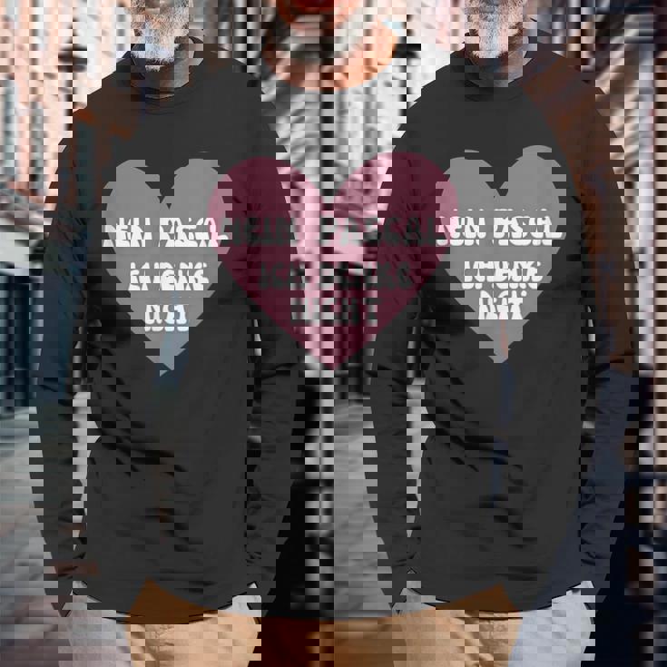 No Pascal I Think Not Heart Memes 長袖Tシャツ 高齢者への贈り物