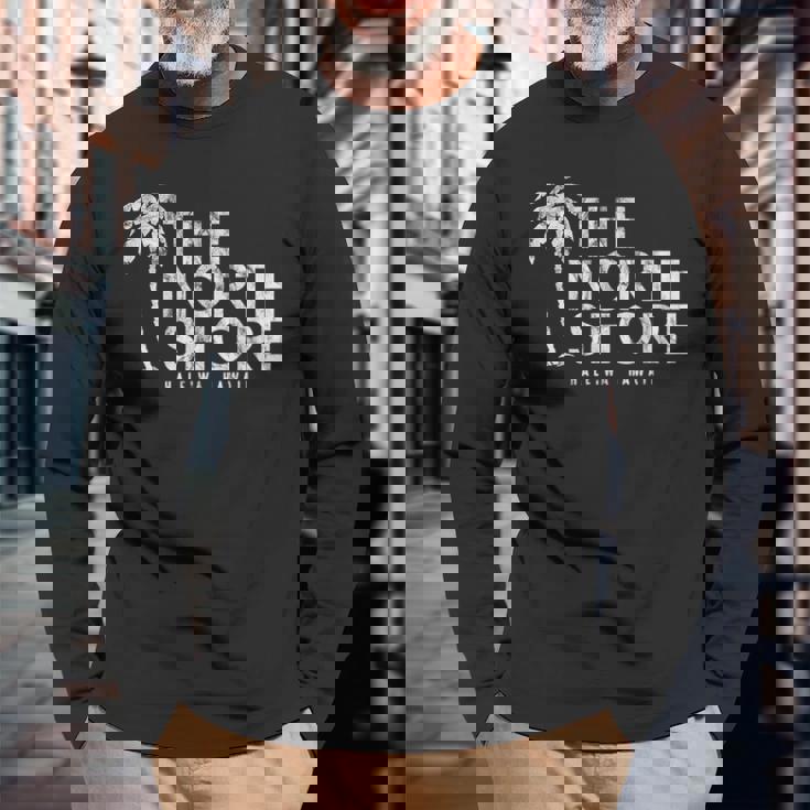 Northhore ハワイ ヤシの木 ビンテージスタイル 長袖Tシャツ 高齢者への贈り物