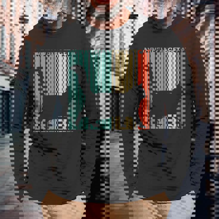 Norwegian Forest Cat ノルウェージャンフォレストキャット 長袖Tシャツ 高齢者への贈り物