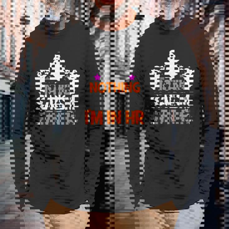 Nothingcares Me I'm In Hr ハロウィン 人事 長袖Tシャツ 高齢者への贈り物