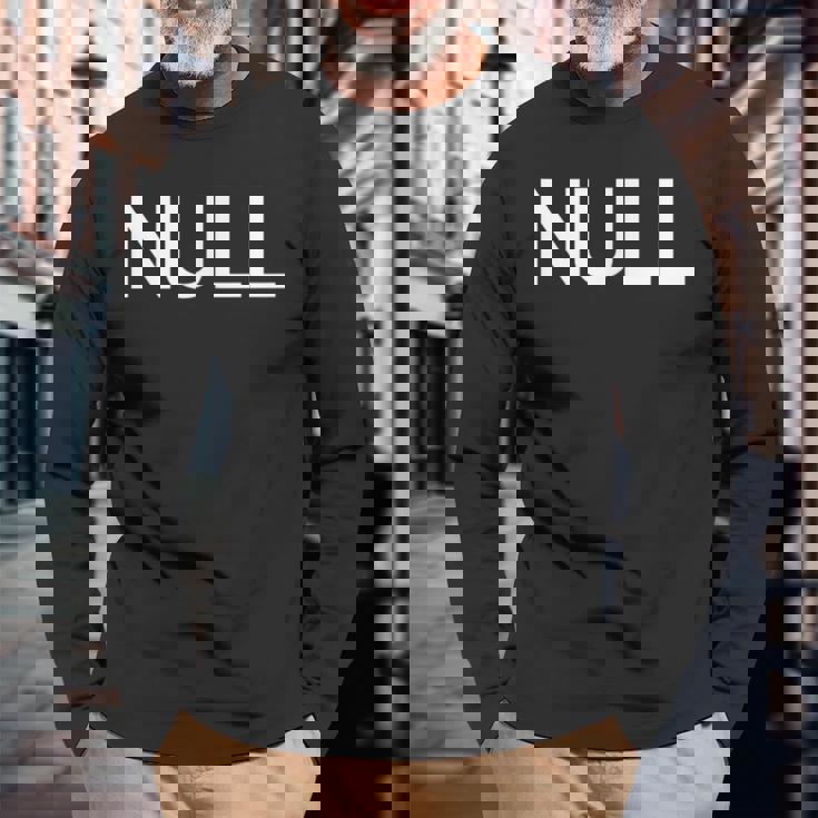 Null Computer サイエンスコード エラー ユーモア エンジニア 長袖Tシャツ 高齢者への贈り物