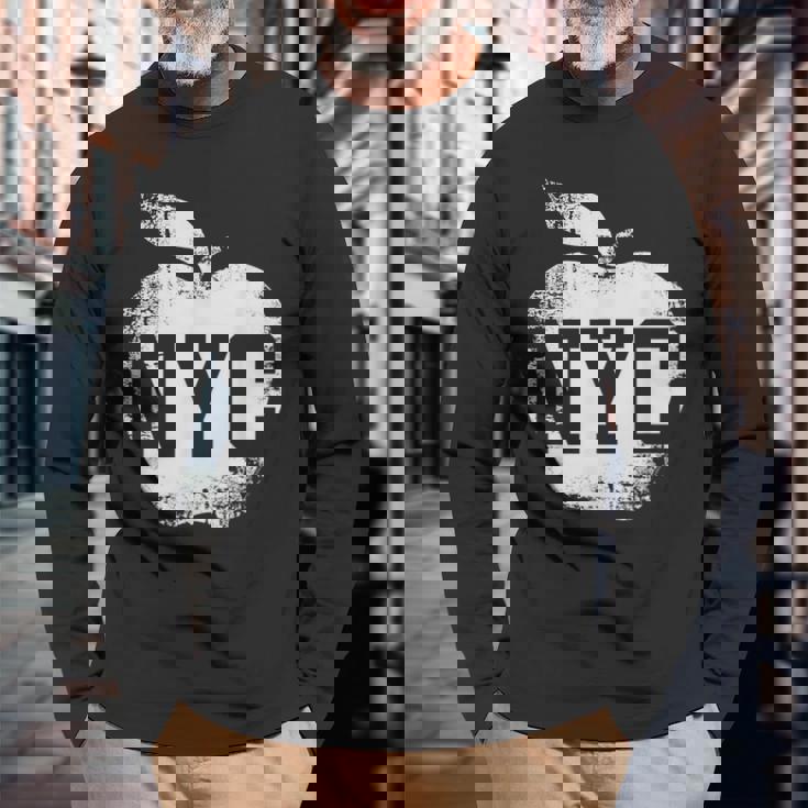 Nyc New York City シャツ レディース メンズ キッズ クール ビッグアップル 長袖Tシャツ 高齢者への贈り物