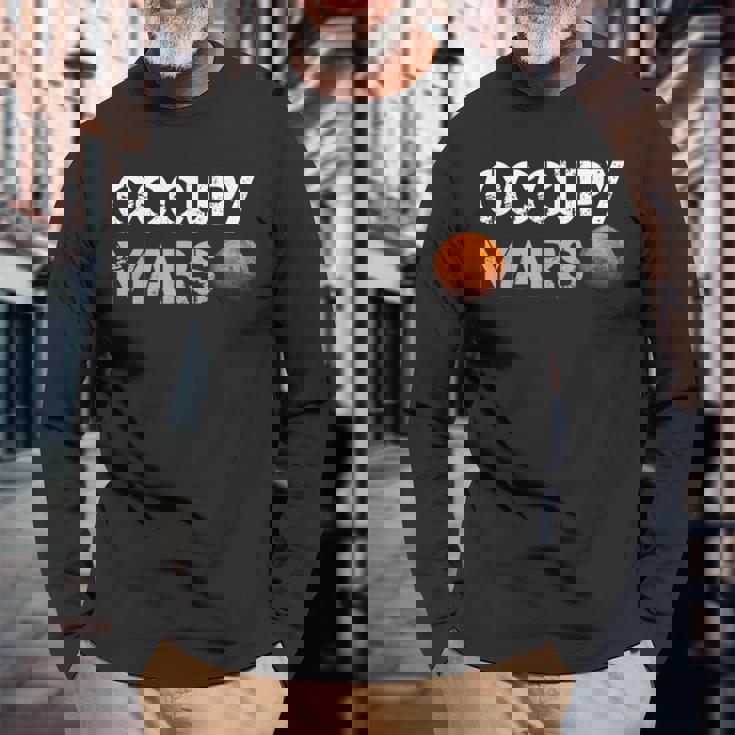 Occupy Mars シャツ 長袖Tシャツ 高齢者への贈り物