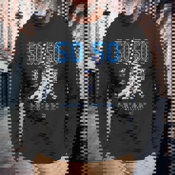 Ohtani 50-50 Club Legendhohei Ohtani Los Angeles Mlbpa 長袖Tシャツ 高齢者への贈り物