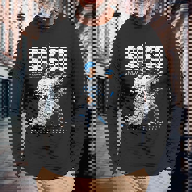 Ohtani Historic 50-50 Club Entryhohei Ohtani Mlbpa 長袖Tシャツ 高齢者への贈り物