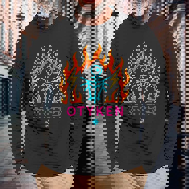 Otyken 民族音楽バンド 先住民族風 民族風 民芸品 長袖Tシャツ 高齢者への贈り物