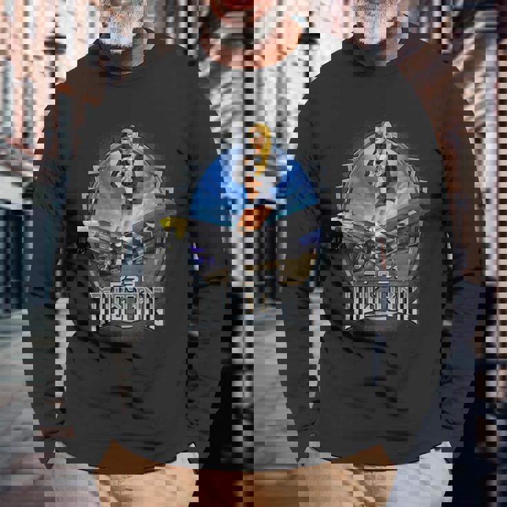 P-51 ムスタング 北米航空ビンテージファイター 長袖Tシャツ 高齢者への贈り物