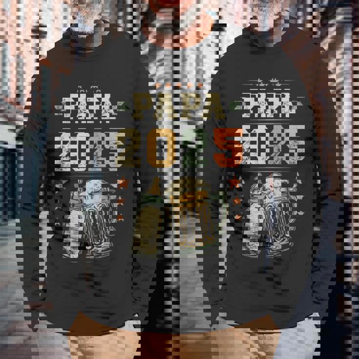 Papa 2025 年生 新しいパパ 若いパパ 初めてのパパ 長袖Tシャツ 高齢者への贈り物