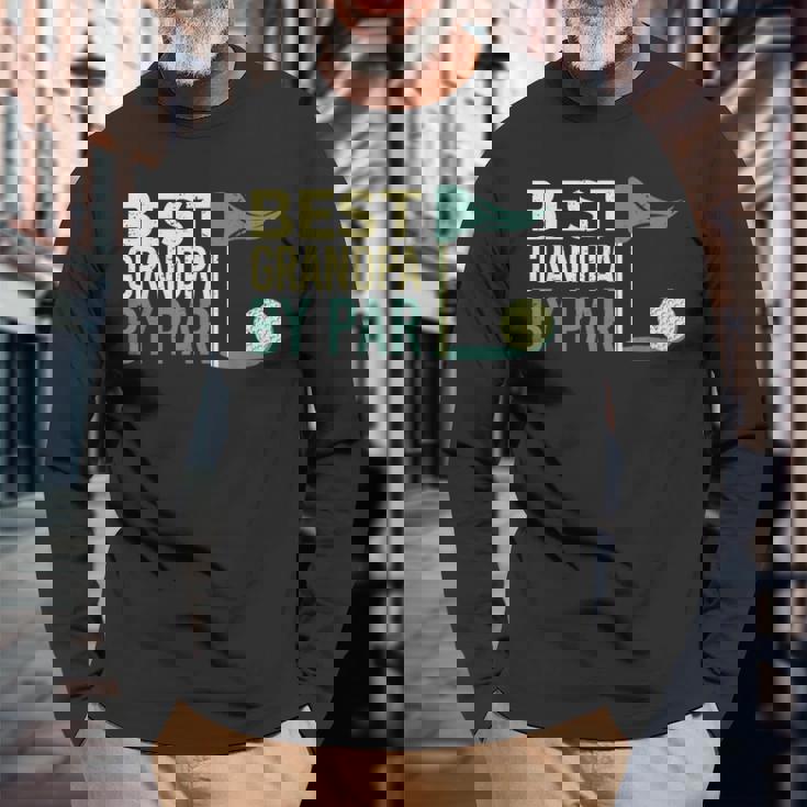Par Golfports Best Grandpa 長袖Tシャツ 高齢者への贈り物
