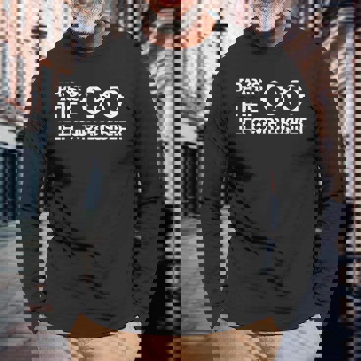 Pass The Le Corbusier Architect ホワイト 長袖Tシャツ 高齢者への贈り物