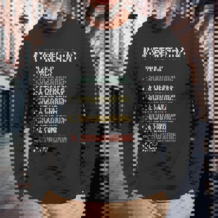 Perfect Day スノーボード シャツ メンズ ボーイズ ティーン スノボ 長袖Tシャツ 高齢者への贈り物