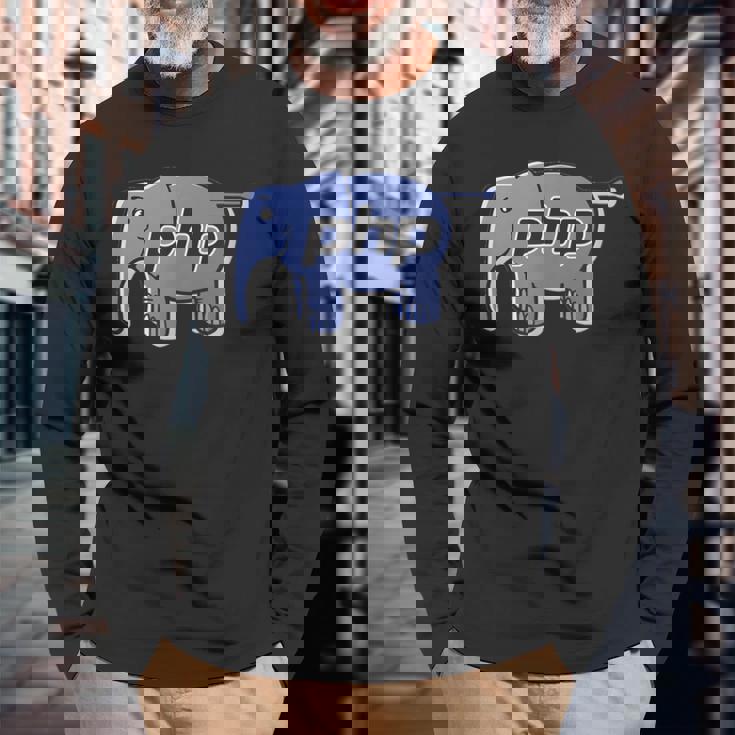 Php プログラマー コンピューター コーダー デベロッパー 長袖Tシャツ 高齢者への贈り物