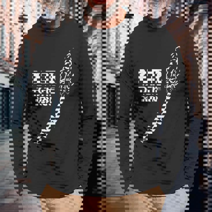 Pltr ギャングPltr ストック・トゥ・ザ・ムーン 長袖Tシャツ 高齢者への贈り物