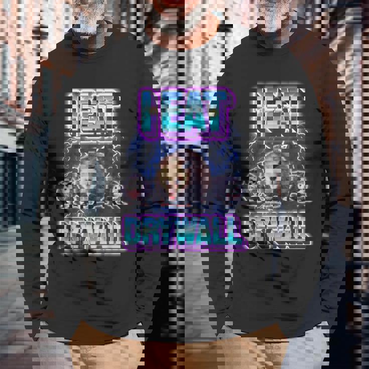 Possum I Eat Drywall 長袖Tシャツ 高齢者への贈り物