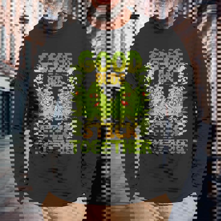 Pot Lovers マリファナ Good Budstick Together Cannabis Weed 長袖Tシャツ 高齢者への贈り物