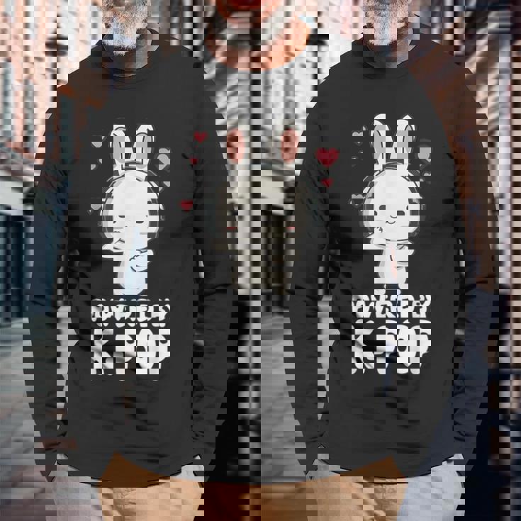 Powered By Kpop Rabbit韓国ポップマーチ K-Popグッズ 長袖Tシャツ 高齢者への贈り物