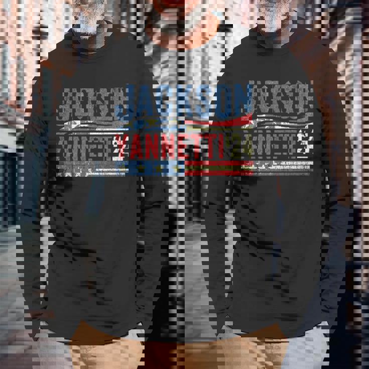 President For 2024 メンズ レディース 皮肉なジャクソン メンズ レディース 長袖Tシャツ 高齢者への贈り物