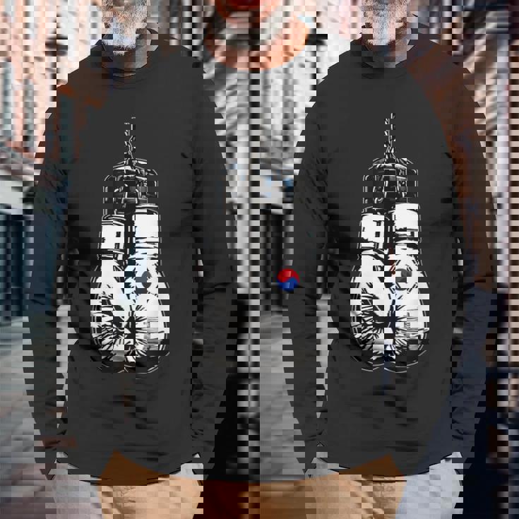 Proud Heritage 韓国国旗 ボクシンググローブ 長袖Tシャツ 高齢者への贈り物