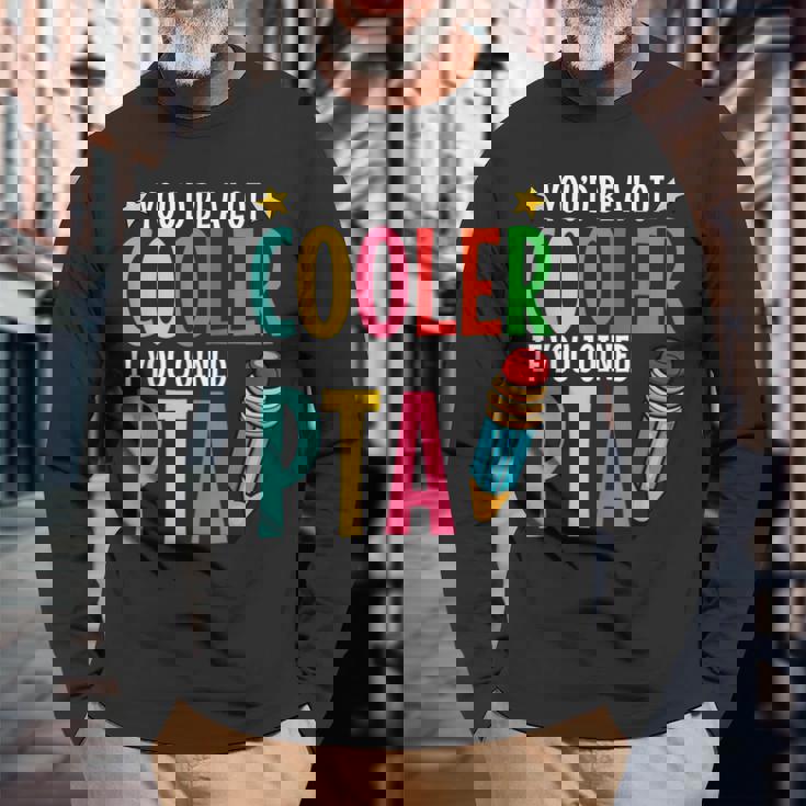 Ptaアペシエーション親教員団体pta会長 長袖Tシャツ 高齢者への贈り物