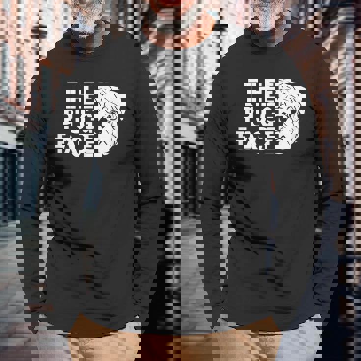 The Pug Face 長袖Tシャツ 高齢者への贈り物