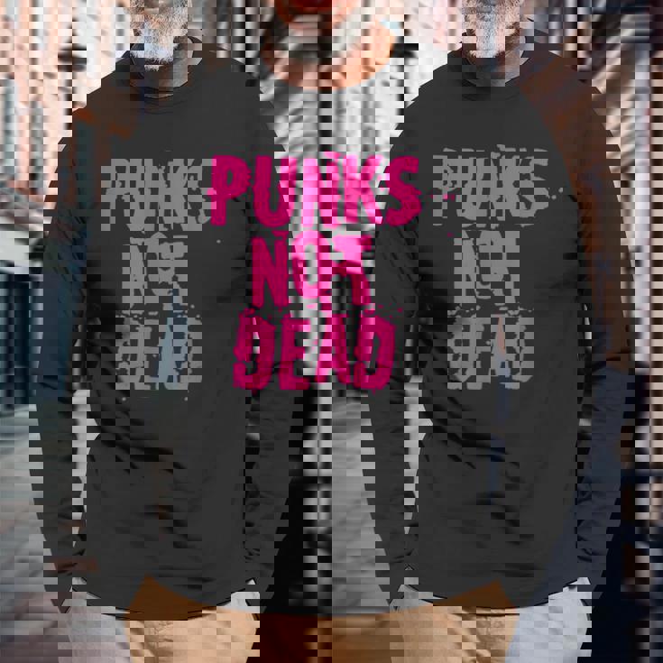 Punks Not Dead パンクズ・ノット・デッド 長袖Tシャツ 高齢者への贈り物