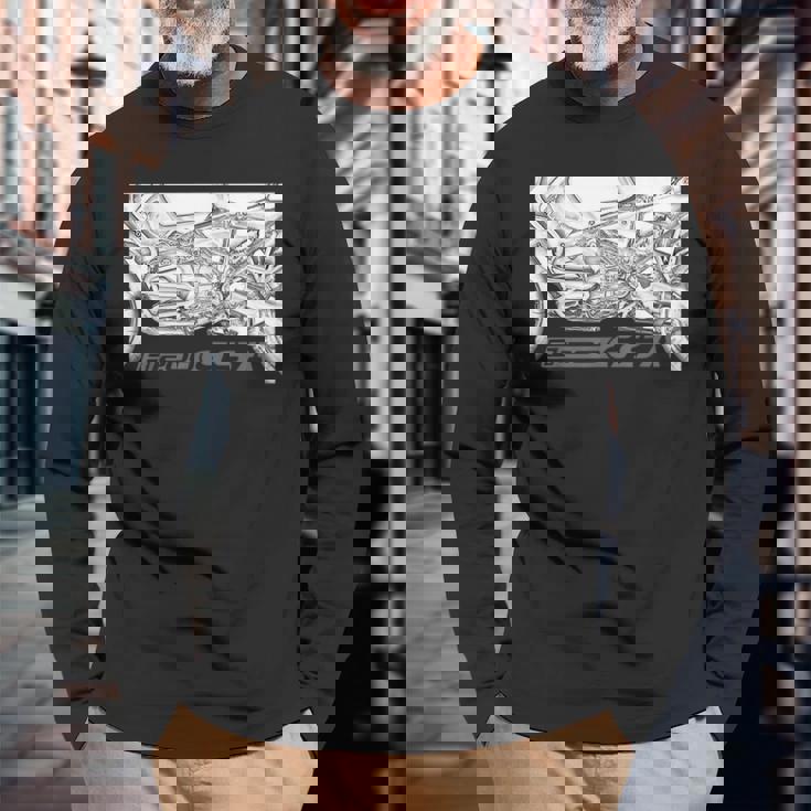 R 1200 Gsa ヴィンテージバイク アドベンチャー オートバイ 長袖Tシャツ 高齢者への贈り物