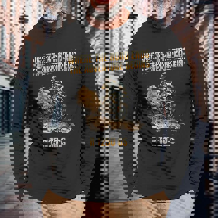 R 1250 Gs アドベンチャー バイク 長袖Tシャツ 高齢者への贈り物