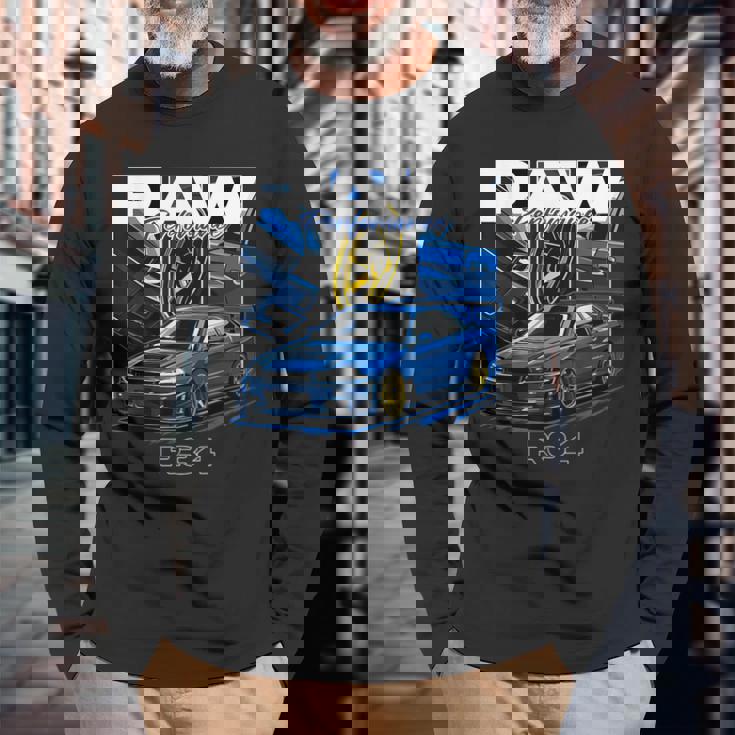 R34車 国産高性能車 ドリフトカー Gtr R34 長袖Tシャツ 高齢者への贈り物