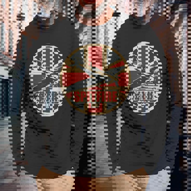 Raf スピットファイア 長袖Tシャツ 高齢者への贈り物