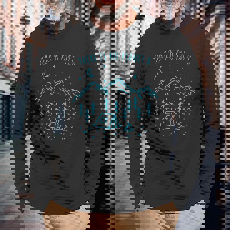 There Is No Planet B 環境 自然 エコ 母なる大地の日 長袖Tシャツ 高齢者への贈り物